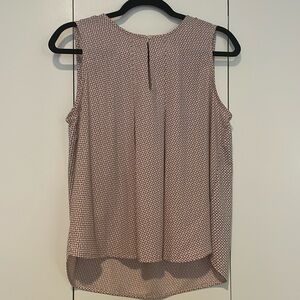 Ann Taylor Sleeveless Keyhole Patterned Blouse